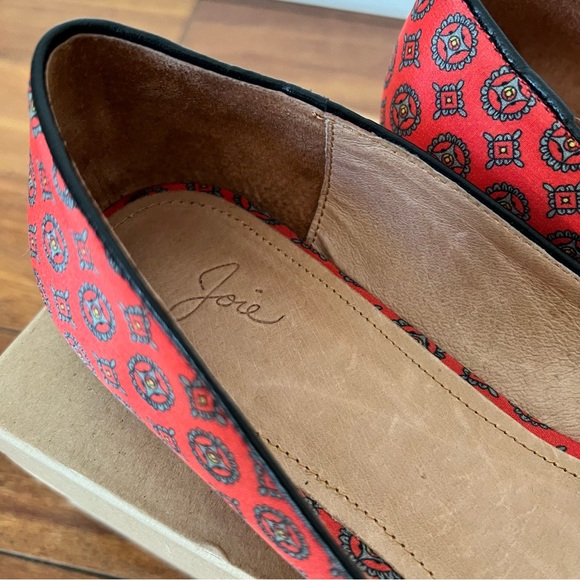 Joie Daydreaming Print Red / Orange Loafers Size 37.5 - Picture 8 of 9